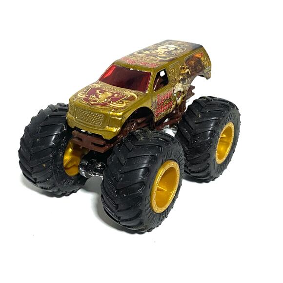 Hot Wheels Lion's Share Gold Monster Trucks Loose Die Cast Toy Car 1:64 - Picture 1 of 7
